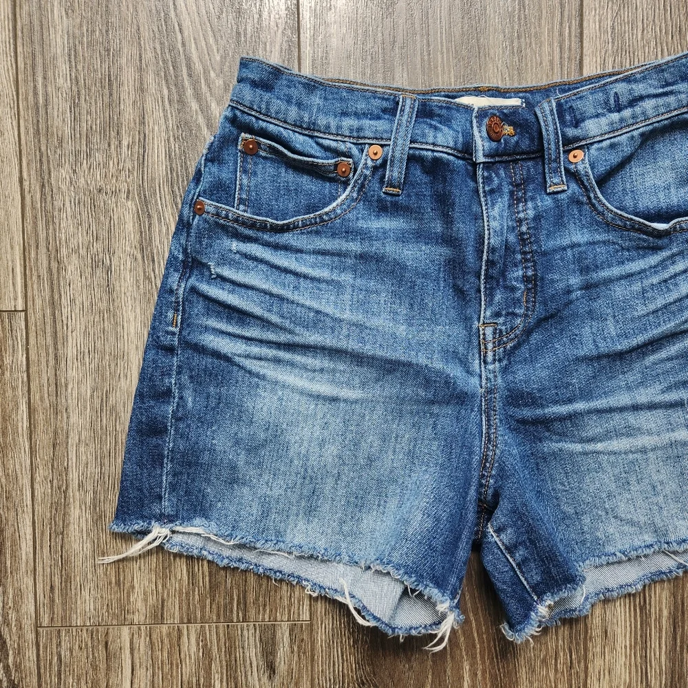 Madewell High Rise Denim Shorts Cut Off size 25
